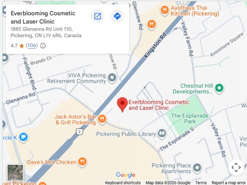 Get Directions to Everblooming Cosmetic & Laser Clinic in Pickering, ON
